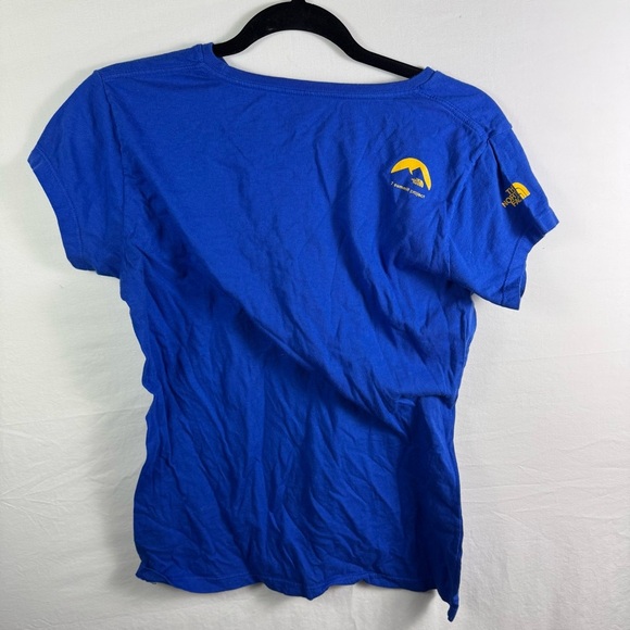 The North Face Blue Short Sleeve T-Shirt with Yellow Star Design Womens Size M - Picture 2 of 4
